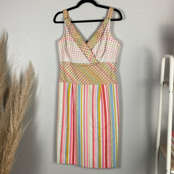 Multicolor Striped and Polka Dot Dress - Picture 2 of 7